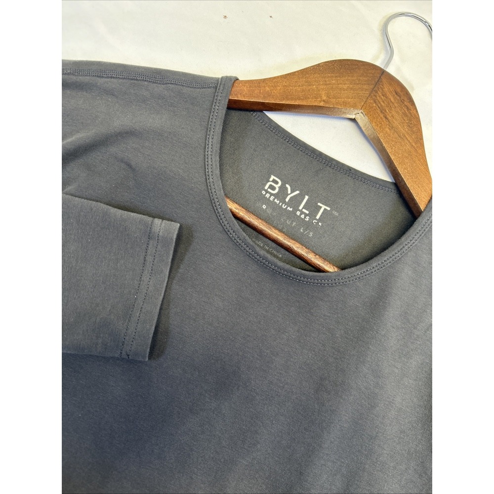 BYLT Gray/Black Lux Premium Basics Lightweight Compression Gym Mens Medium Shirt